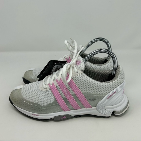 Adidas Pink, White & Gray Traxion Lite FM S Golf Shoes Size 6.5 Outdoors Summer - Picture 7 of 16